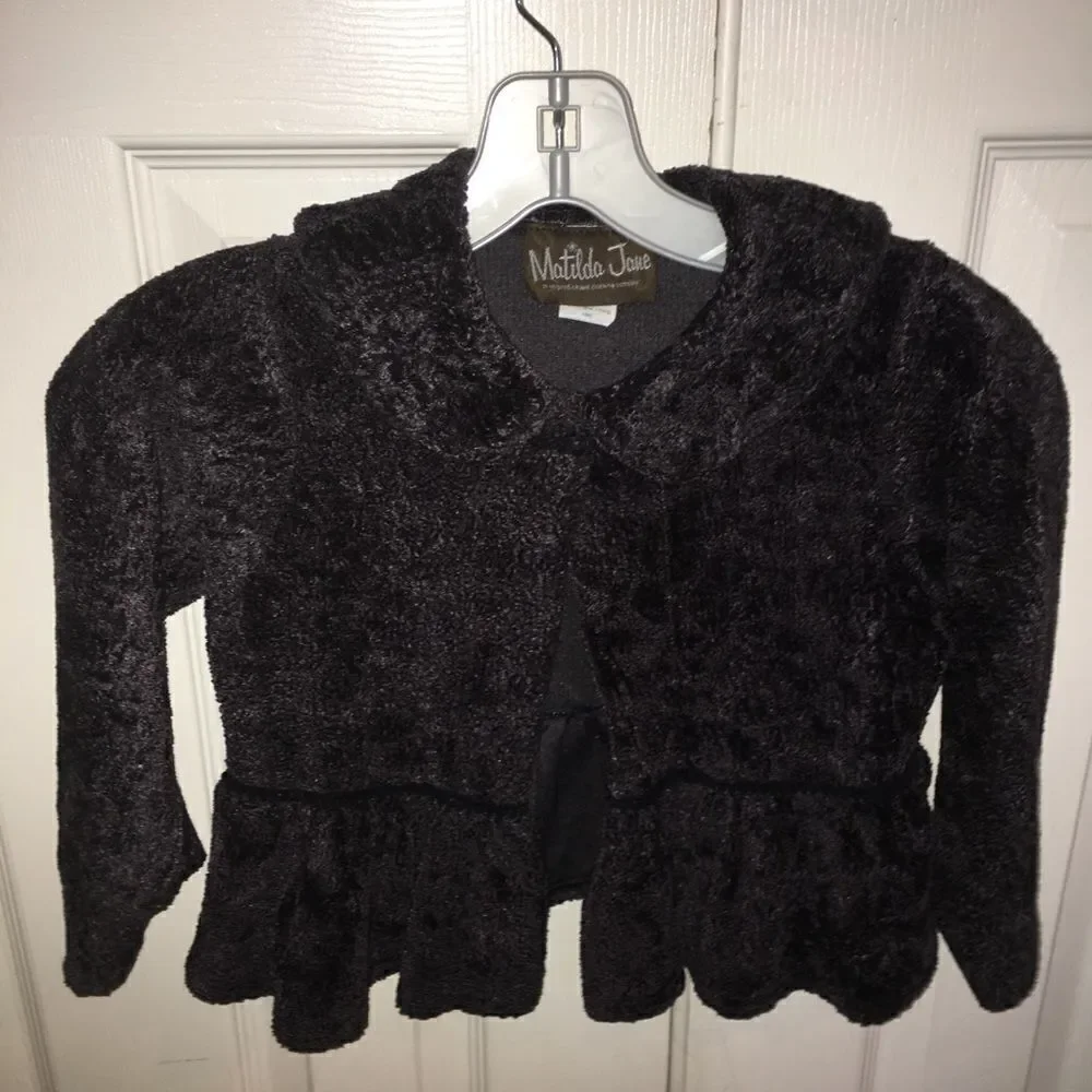 Children’s Matilda Jones Charcoal Velour jacket